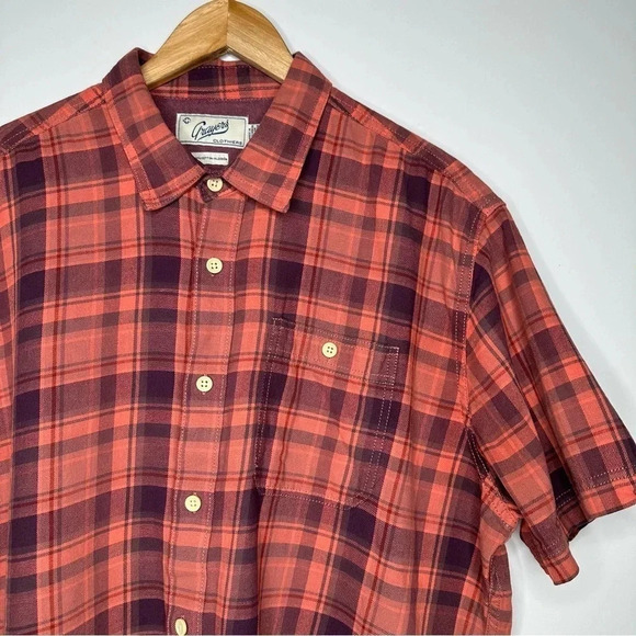 Grayers Men’s Plaid Short Sleeve Cotton Shirt Size XL - Picture 4 of 8